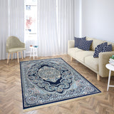 Harmonie Carpets Mashad Collection Teppich 1445C Dunkelblau