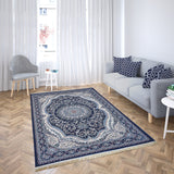 Harmonie Carpets Täbris 2804A Dunkelblau Teppich